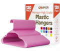 Pink Plastic Hangers 120 Pack– Heavy-Duty Plastic Hangers Slim and Space-Saving, Durable and Lightweight PP with Non-Slip Shoulder Notches for Slip Dresses, Suits, Jackets & Camisoles by Campior