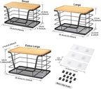 ALOCEO 3 Pack Stackable Storage Bins with Lids, Stainless Steel Trash Bag Dispenser Roll Holder for for Kitchen Sink, Laundry, Pantry Organizer and Storage - Image 3