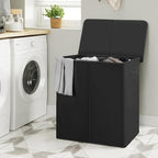 WOWLIVE 140L Double Laundry Hamper 2 Section with Lid and Removable Bags - Image 4