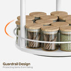 YATINEY Lazy Susan Organizer, Rotating Spice Rack, 3 Tier Spice Turntable Organizer, Industrial Turntable Spice Holder, for Kitchen Countertop and Cabinet, Compact and Versatile, White SR23WW - Image 4