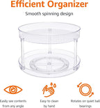 Amazon Basics 2 Tier Lazy Susan Turntable Organizer for Condiments, 12" Diameter, Clear - Image 2