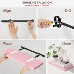 BAYKA Pink Floating Shelves 22.5in, Set of 2, Wall Mounted for Wall Decor - Image 8