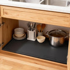 Under Sink Mat 31 X 22, Waterproof Silicone Cabinet Kitchen Liner, Black - Image 7