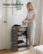 SOLEDI 100L Laundry Hamper with Lid, Large Collapsible Laundry Basket - Image 3