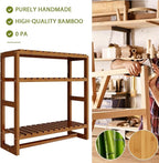 Galood Over The Toilet Storage Bathroom Shelves Wall Mounted 3 Tier Brown - Image 6