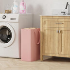 Lifewit Slim Collapsible Laundry Basket with Handles, 50L, Pink - Image 9