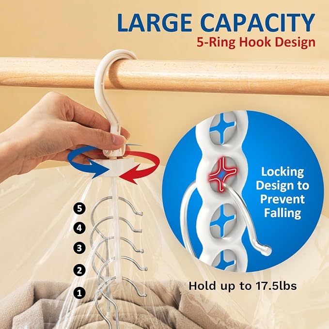 Hanging Vacuum Storage Bags, Space Saver for Clothing, 6 Combo with Pump | Vacuum Seal Bags for Clothing with Electric Pump, Hanging Garment Storage for Jackets, Suit, Dresses, Winter Closet Organizer - Image 7