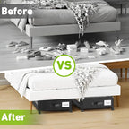 Molutsody Under Bed Storage with Wheels, 2-Pack Underbed Storage Containers with Clear Lids, Under Bed Shoe Storage Organizer, Rolling Under the Bed Storage Bins for Clothes Shoes Blankets (Black) - Image 6