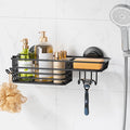 LEVERLOC Suction Cup Shower Caddy, Bathroom Shelf With Hook & Soap Holder by LEVERLOC