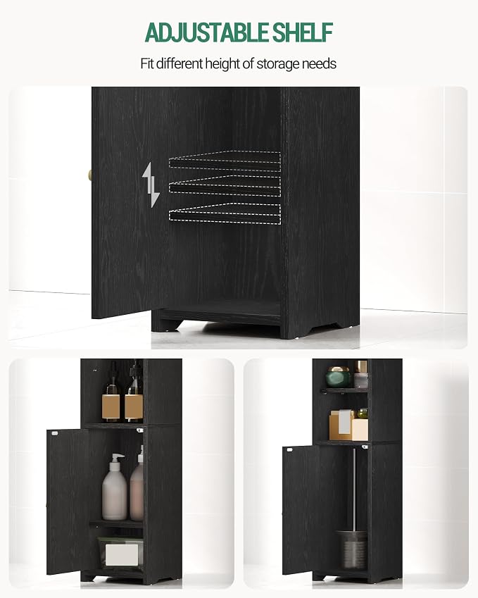 Hzuaneri Bathroom Storage Cabinet, Narrow Toilet Paper Cabinets with Doors - Image 6