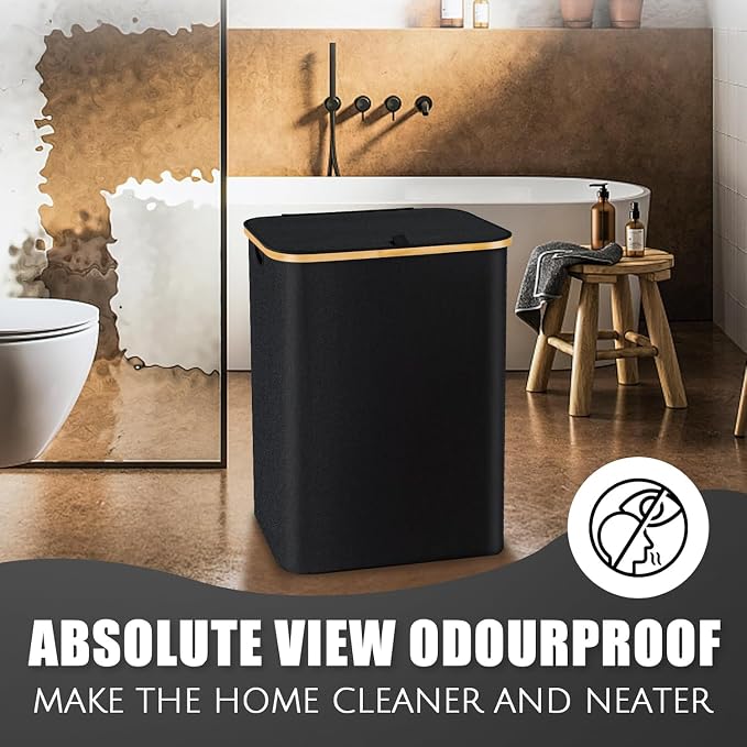 Hampers for Laundry Basket with Lid, 145L Large Laundry Hamper 3 Section - Image 8