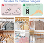 100Pcs Space Saving Hanger Hooks, Plastic Hanger Connector Hooks Black - Image 5