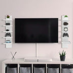 Homaterial 5 Tier Wall Shelf Unit, Small White Vertical Floating Shelf - Image 5
