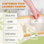 160L Laundry Hamper with Lid, 3 Section Laundry Basket with 3 Removable Bag - Image 4
