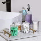 4 Pcs Acrylic Qtip Holder Dispenser for Cotton Swabs, Balls, Floss Picks - Image 5