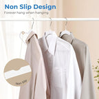 Smartor White Velvet Hangers 50 Pack, Non-Slip Space-Saving Clothes Hangers - Image 2