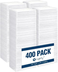 Orighty Microfiber Cleaning Cloth, 400 Pack Highly Absorbent Cleaning Rags, Household Cleaning Supplies, Reusable Microfiber Towels Lint Free Cloths for House, Kitchen, Car Care, 12x11 inch, White by AllRightinOrighty