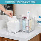 Vtopmart Clear Stackable Storage Drawers, 4 Pack Tall Plastic Organizers - Image 7