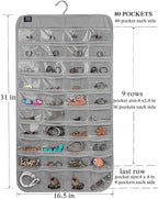 BB Brotrade Hanging Jewelry Organizer,Accessories Organizer,80 Pocket Organizer for Holding Jewelries - Image 6