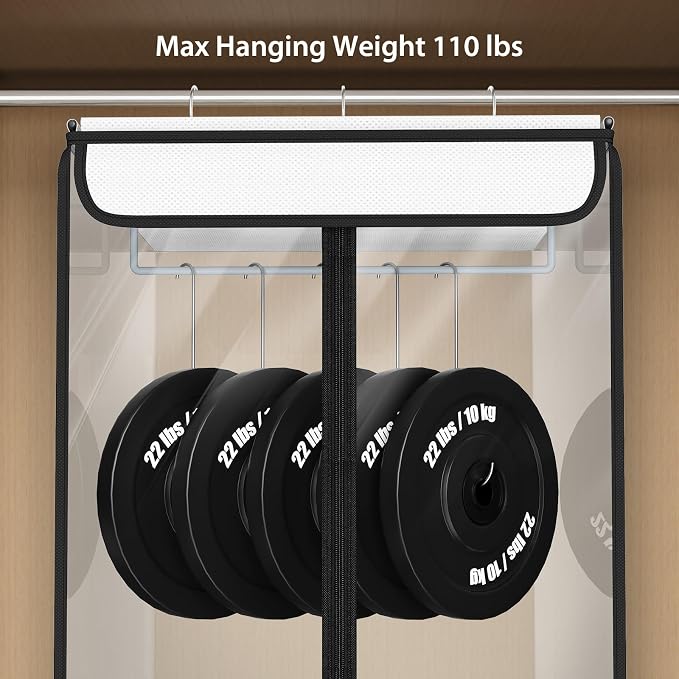 Univivi Garment Bags for Hanging Clothes, Cloth Bag 40 In, 2 PCS, Clear - Image 6