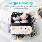 EUDELE Mesh Shower Caddy Portable for College Dorm Room Essentials, Shower Caddy Dorm with 9-Pocket Large Capacity for Beach, Swimming, Gym, Camping, Travel essentials - Image 4