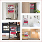 Surblue Hanging 3-Shelf Closet Organizer Pocket Collapsible Washable Oxford Fabric with 2 Hooks (XL 17.71 * 11.81 * 20in, Rose) - Image 7