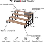 4 Tier Cologne Organizer for Men, Perfume Stand with Toiletry Caddy - Image 4