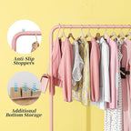 Simple Trending Clothes Clothing Garment Rack, Clothes Organizer, Pink - Image 6
