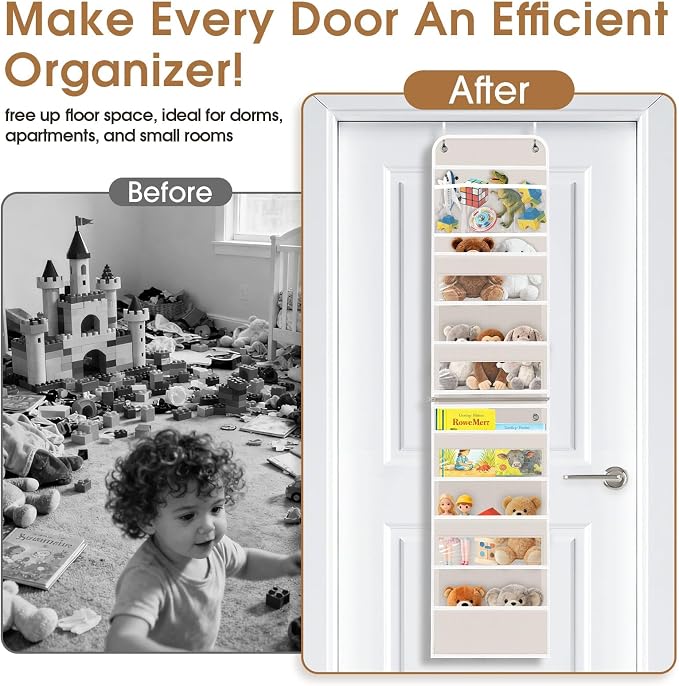 Over The Door Organizer Storage behind Door Hanging Organizer for Nursery - Image 6