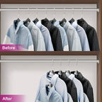 Mlici 60 Pack Space Saving Hanger Hooks, Connector Hooks for Closet, Clear - Image 3