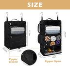 Surblue Hanging Shelves Travel Storage Bag Compression Packing Cube for Suitcase Collapsible with Extension Layer Large Capacity, Black,XL - Image 5