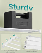 SONGMICS Shoe Rack, 4-Tier Shoe Organizer, Metal Storage Shelf | for Entryway, Upright or Upside Down, for 20-25 Pairs, Stackable, 11.8 x 36.2 x 29.1 Inches, Pearl White ULSA014WK01 - Image 5