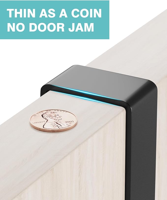 Mop and Broom Holder Wall Mount, No Drill Over the Door, Black - Image 3