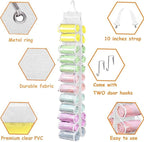 Legging Storage Bag Hanger - Can Hold 24 Leggings, Shirts or Jeans - Foldable Clothes Organizer, Portable Closet Roll Holder (White) - Image 3
