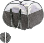 Collapsible Laundry Basket, 90L Tear Proof Mesh Pop-up Hamper by HEDONLEE