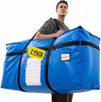 TAILI 2 Pack XXL Storage Bags with Visible Window and Handy Pocket,Blue - Image 9
