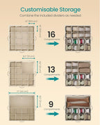 SONGMICS Shoe Organizer for Closet, 2 Pack Fabric Bins, Fits up to 32 Pairs - Image 3