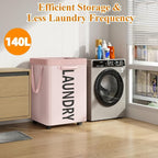 Optish 140L Extra Large Laundry Basket with Wheels and Removable Bag - Image 2