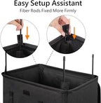 WOWLIVE 100L Black Laundry Hamper with Lid, Dirty Laundry Basket for Dorm - Image 7