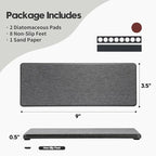 Razborci 2PCS Bathroom Trays, Water Absorbing Diatomite Stone Quick Drying Mat for Kitchen Counter, Dish Rack Soap Dispenser Sponge Holder Caddy Sink Vanity Organizer, Dark Gray Slate,9"x3.5" - Image 6