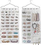 BB Brotrade Hanging Jewelry Organizer,Accessories Organizer,56 Pocket Organizer for Holding Jewelries (White-56 Pockets) by BBBrotrade