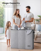 SOLEDI Large Laundry hamper 3 Section with Laundry Bag, XL Clothes Basket - Image 3
