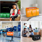 BALEINE 2-Pack Oversized Moving Bags with Reinforced Handles, Heavy-Duty Storage Tote for Clothes, Moving Supplies (Orange, 2-Pack) - Image 3