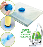 Large Vacuum Storage Bags 6 Pack with Hand Pump, 24x31.5 Inch Space Saver Bags for Clothes Comforters Blankets Pillows Bedding, Airtight Compression Bags for Travel Luggage and Under Bed Storage - Image 5