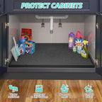 SIKADEER Waterproof Under Sink Mat 34" x 19" Cabinet Protector Silicone Mat - Image 5