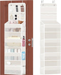 SpaceHacks 6-Tier Over the Door Organizer with Mesh Pockets, Baby Nursery Storage for Closet, Bathroom and Bedroom, Adjustable Hanging Closet Organizer for Cosmetics, Books and Essentials (Beige) by SpaceHacks