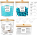 Laundry Pods Container & Dryer Sheet Holder, Laundry Room Organization and Storage Jars with Lids, Labels & Scoops for Powder Detergent Scent Booster by SACIOVEE