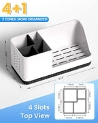 Toothbrush Holder Bathroom Counter Organizer & Storage Detachable - Image 3