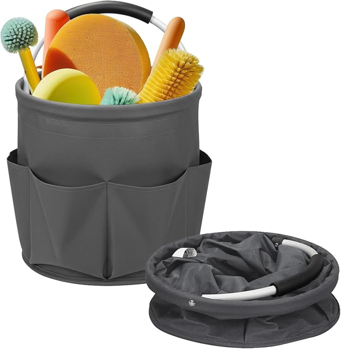17L Cleaning Caddy for Cleaning Supplies with Handle,Cleaning Supplies Organizer Bucket for Home Garden by Ashmacdo