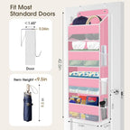 1Pack Over The Door Organizer Large Capacity Hanging Storage Room Organizer | 40 lb Capacity, Ultra-Sturdy, Foldable, Mesh Design with Clear Window, Space-Saving Organizer for Pantry, Nursery & Closet - Image 2